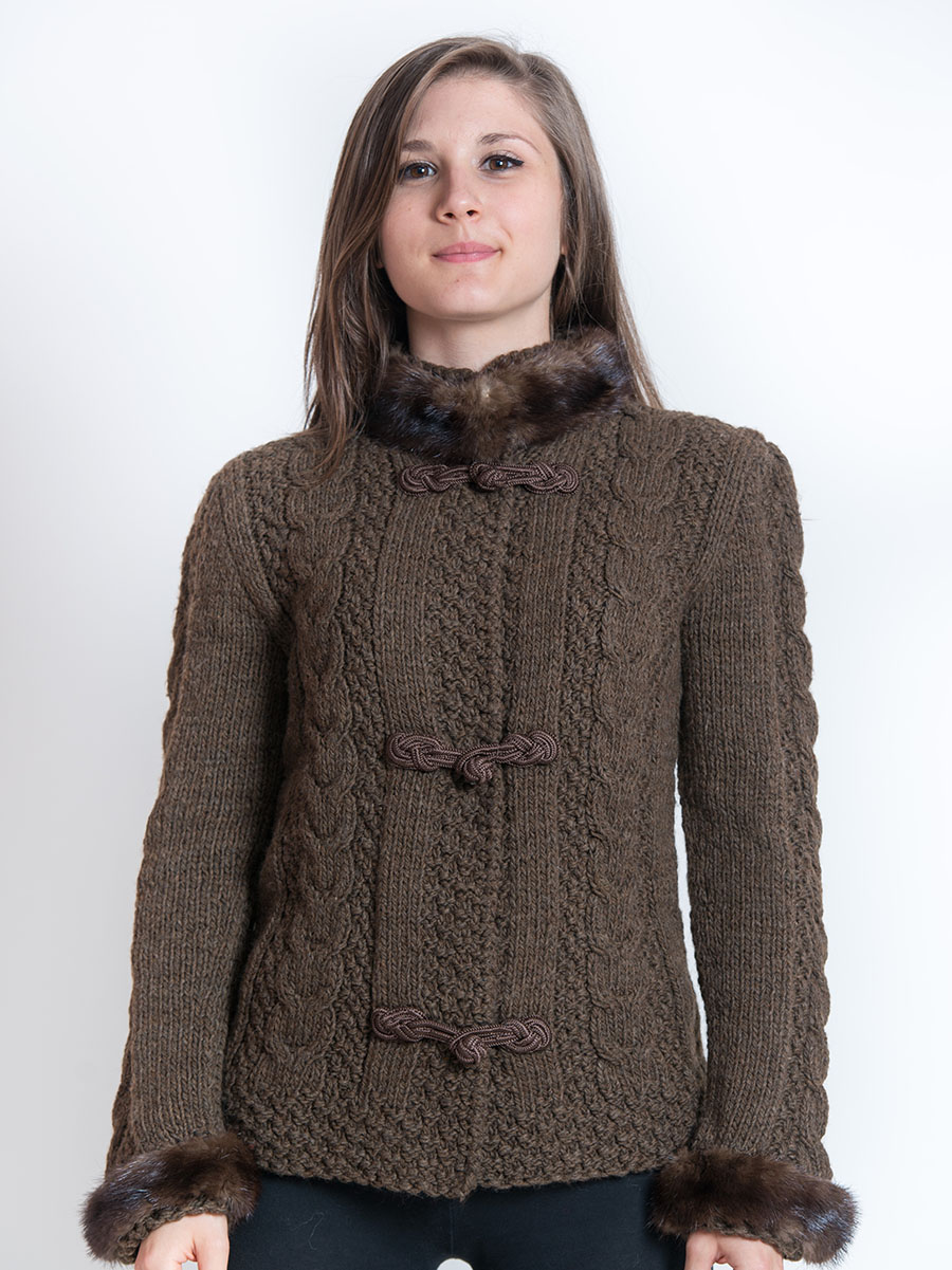 Cardigan Marrone